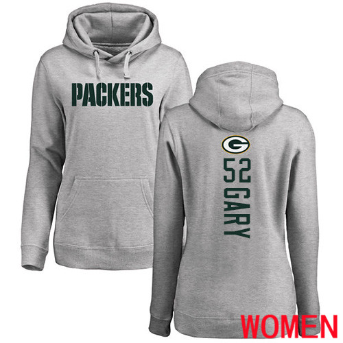 Green Bay Packers Ash Women #52 Gary Rashan Backer Nike NFL Pullover Hoodie Sweatshirts